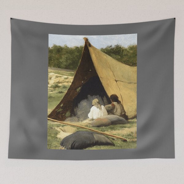 Item preview, -Albert Bierstadt -indigenous camp, study Classic designed and sold by LidiagRinaldi.