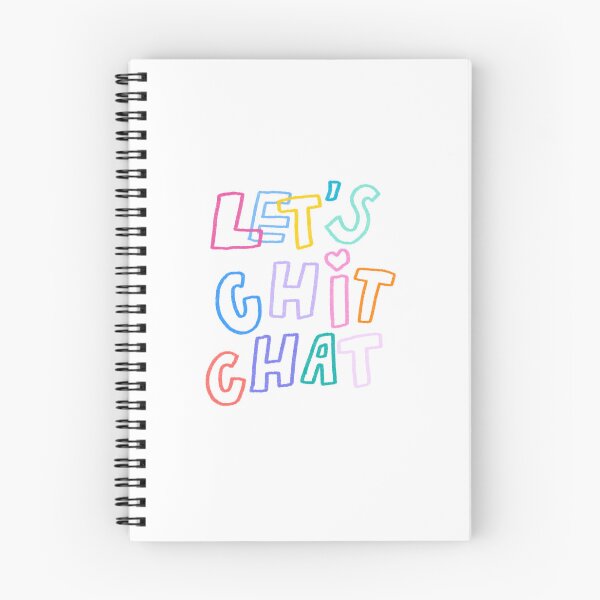 Item preview, multi-colored inscription let's chit chat designed and sold by teffyoumans.