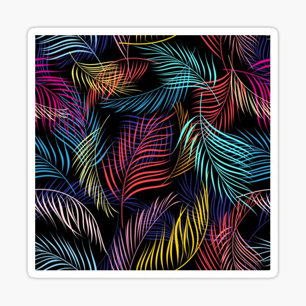 Bright pattern of leaves of palm tree Sticker