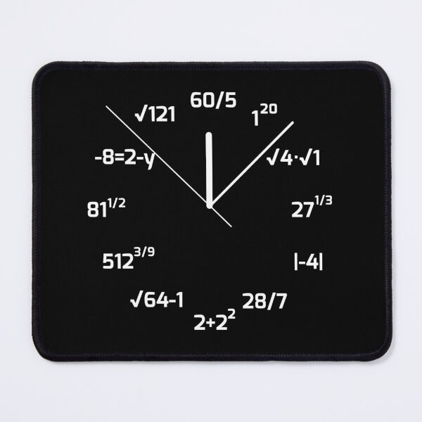Item preview, mathematical clock mathematical alarm clock mathematics on clock mathematical reasoning designed and sold by hive8.