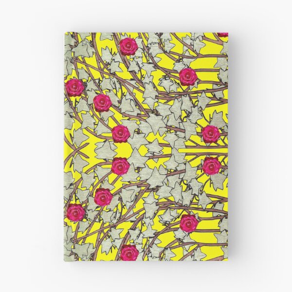 Item preview, Roses, Ivy leaves, and Vines on Yellow Background designed and sold by HBBArtShop.