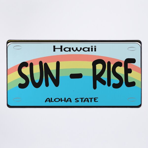 Item preview, Hawaii Sun Rise License Plate designed and sold by PraArts2002.