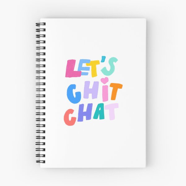 Item preview, multi-colored inscription let's chit chat designed and sold by teffyoumans.