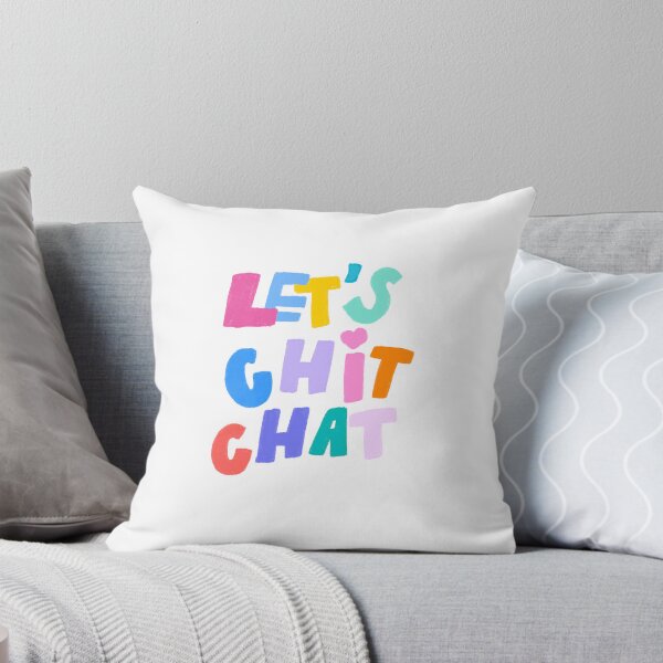 Item preview, multi-colored inscription let's chit chat designed and sold by teffyoumans.