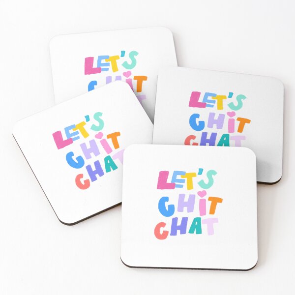 Item preview, multi-colored inscription let's chit chat designed and sold by teffyoumans.