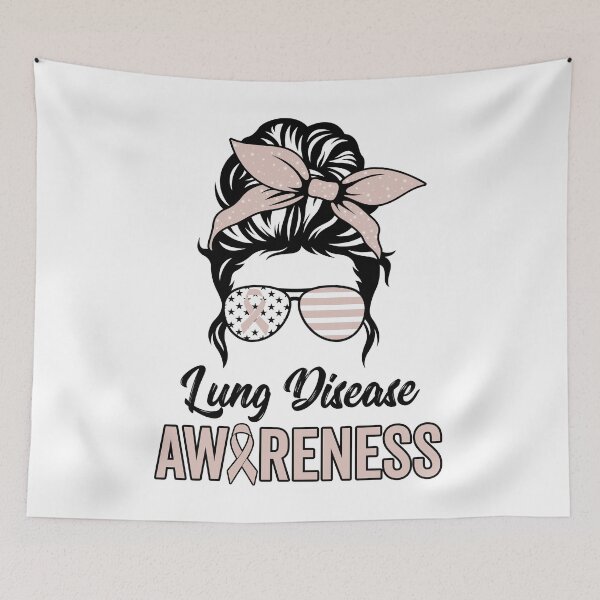 Item preview, Lung Disease Awareness Pearl Messy Bun Mom Gift designed and sold by NAJMOSHOP.