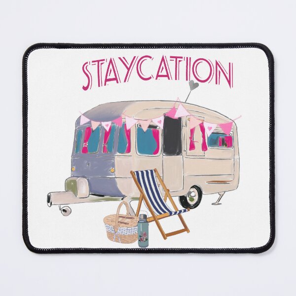 Item preview, Staycation Vintage Caravan Trailer  designed and sold by Leatextileart.