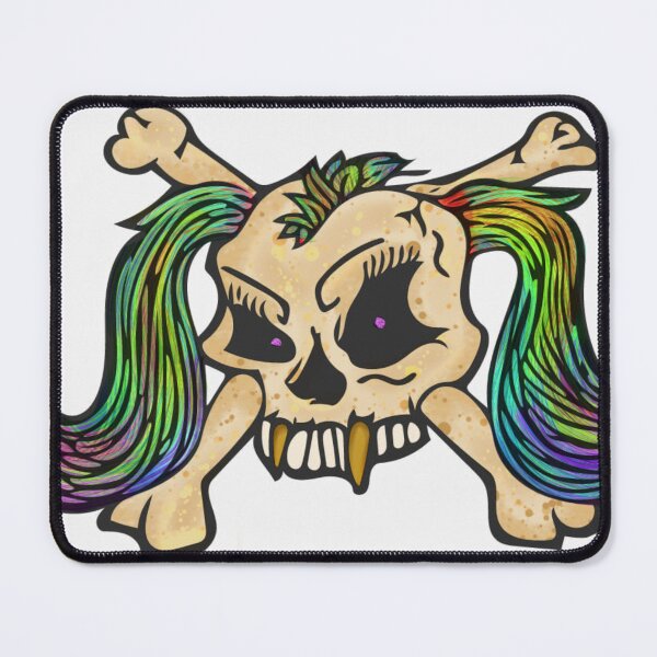 Item preview, Rainbow skull and bones designed and sold by Crochetamommy.