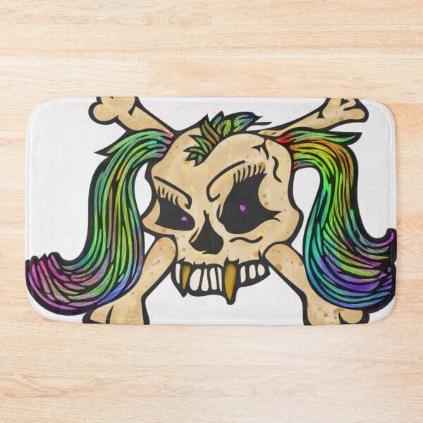 Item preview, Rainbow skull and bones designed and sold by Crochetamommy.