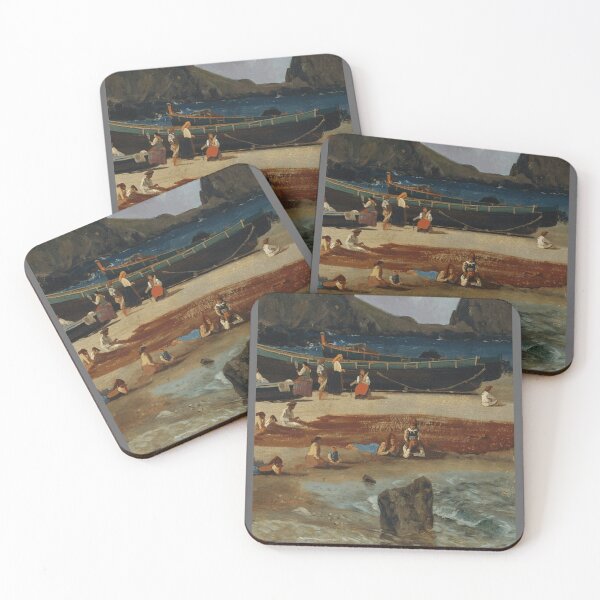 Item preview, Albert Bierstadt - Fishermans boats on Capri, 1857 Classic designed and sold by LidiagRinaldi.