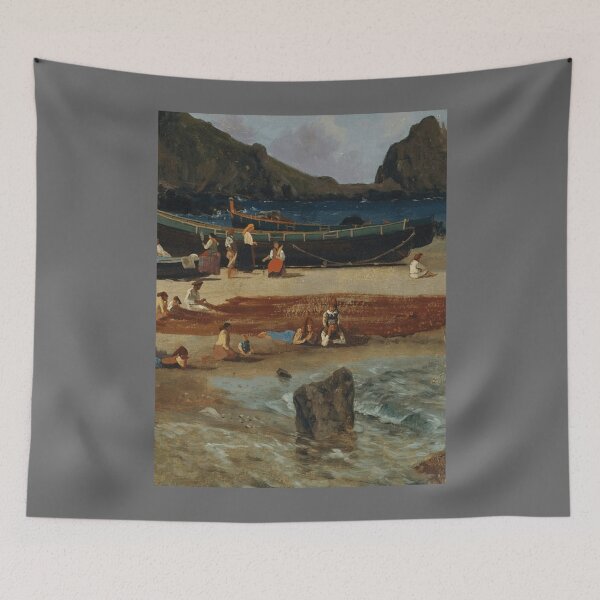 Item preview, Albert Bierstadt - Fishermans boats on Capri, 1857 Classic designed and sold by LidiagRinaldi.