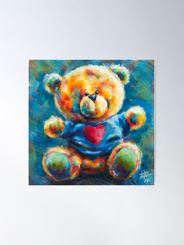 Teddy Bear Painting a Rainbow PicturePoint Tuck n' Cut Yarn