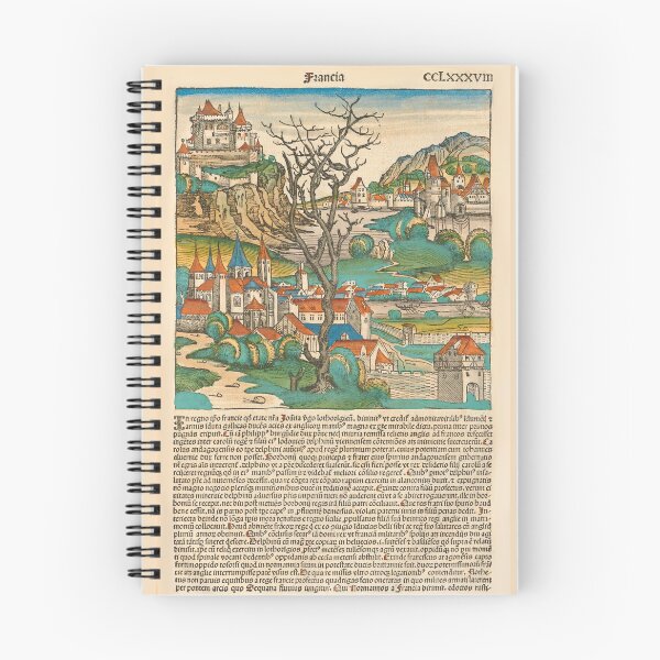 Item preview, France, French Kingdom - The Nuremberg Chronicle, 1493 - Middle Ages Manuscript Old Printed Book  designed and sold by Vintage-TM.