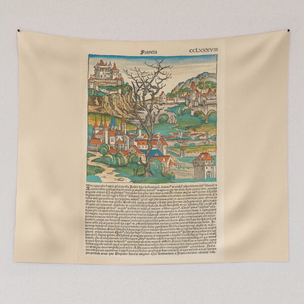 Item preview, France, French Kingdom - The Nuremberg Chronicle, 1493 - Middle Ages Manuscript Old Printed Book  designed and sold by Vintage-TM.