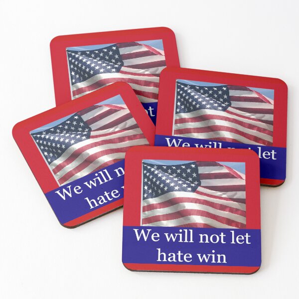 Item preview, We will not let hate win flag design  designed and sold by Rachel the Artist .