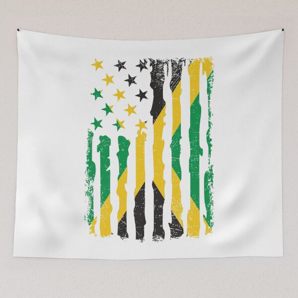 Item preview, Jamaican American Pride USA Flag Jamaica Roots designed and sold by pixeljamz.