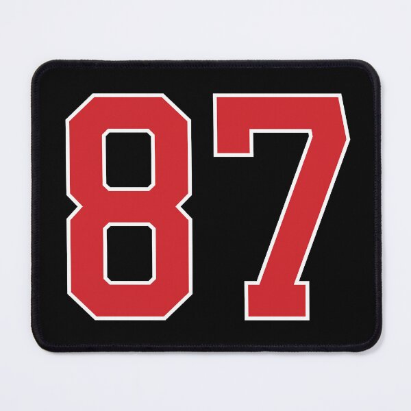 Item preview, Sports Number 87, red black color lucky sport eighty seven designed and sold by ArtIsParty.