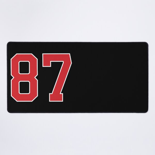 Item preview, Sports Number 87, red black color lucky sport eighty seven designed and sold by ArtIsParty.