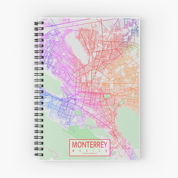 Artikelvorschau, Monterrey City Map of Mexico - Colorful entworfen und verkauft von deMAP.