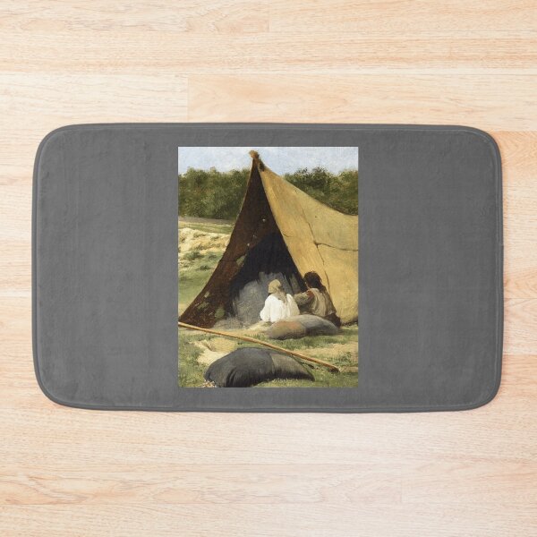 Item preview, -Albert Bierstadt -indigenous camp, study Classic designed and sold by LidiagRinaldi.