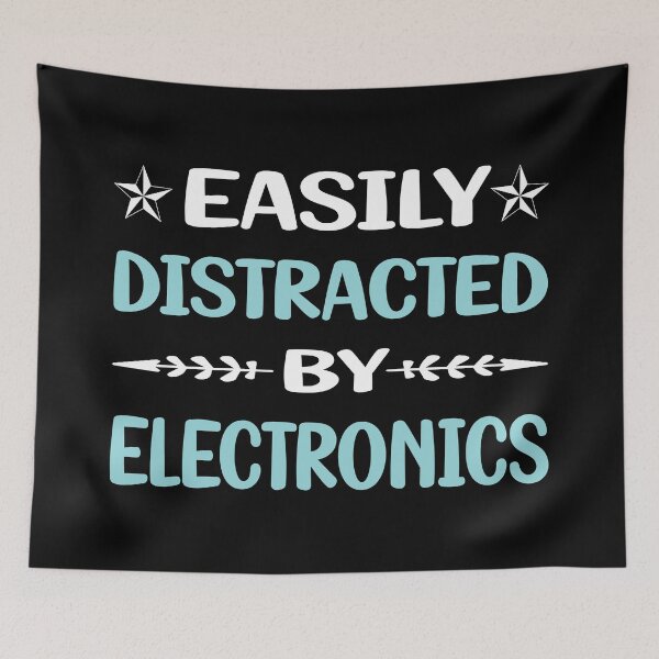 Item preview, Funny Easily Distracted Electronics designed and sold by robinnacallanyi.