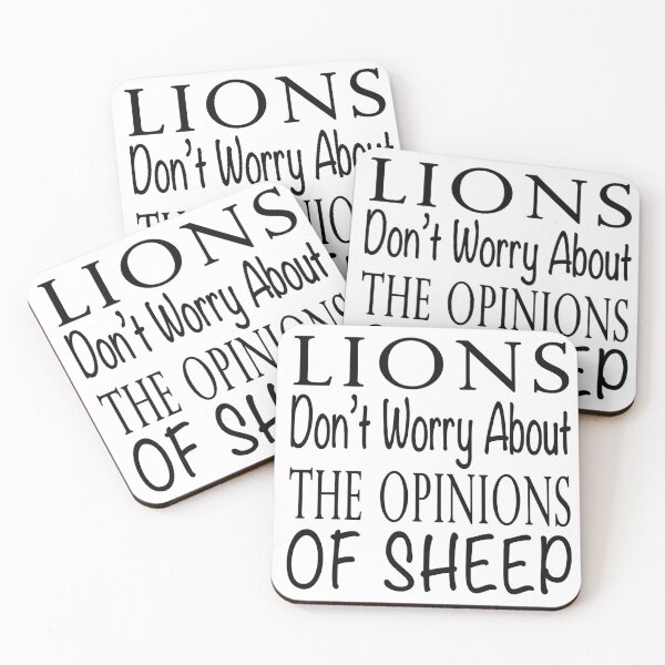 Item preview, Lions Don't Worry About the Opinions of Sheep designed and sold by MightyFineGoods.