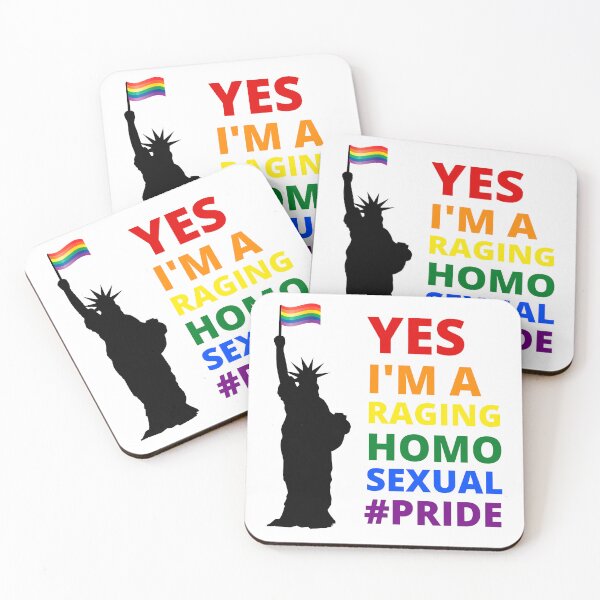 Item preview, Yes, I am a raging homosexual Pride Proud Statue with Flag designed and sold by Nepaz-Designs.