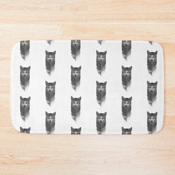 Item preview, cute cat head with live eye and fether, funny owl shape designed and sold by ApurwaArtShop.