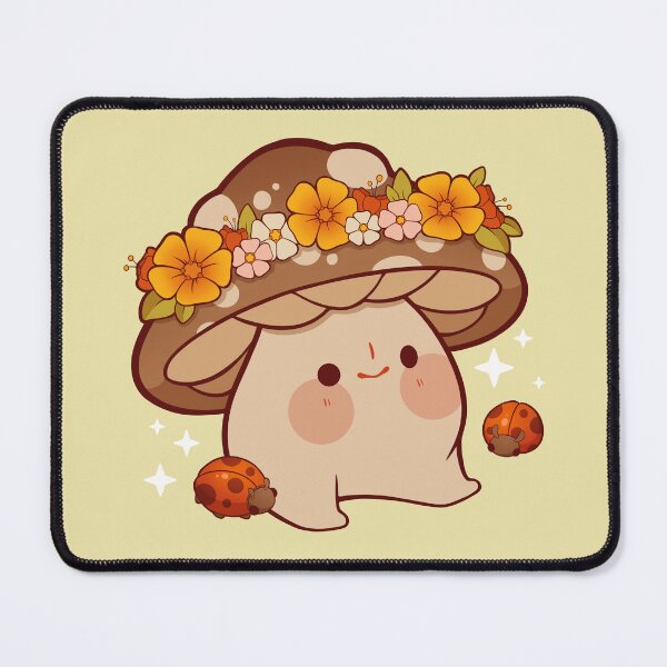 Item preview, Cute mushroom with flower crown and ladybugs designed and sold by Rihnlin.