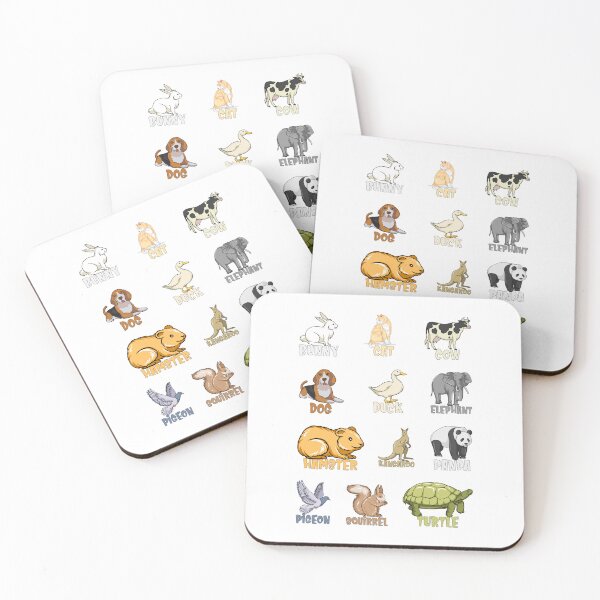 Artikelvorschau, Group of Cute Animals with Names entworfen und verkauft von joseartgel.
