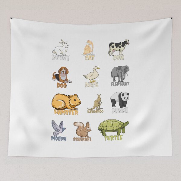 Item preview, Group of Cute Animals with Names designed and sold by joseartgel.