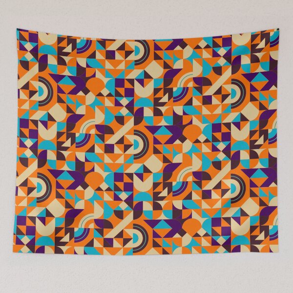 Item preview, geomattric colorful patterns conceptual Art - Abstract Neo Geo graphic design designed and sold by Design Repo.