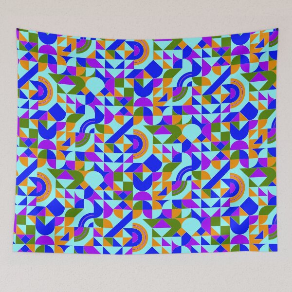 Item preview, geomattric colorful patterns conceptual Art - Abstract Neo Geo graphic design designed and sold by Design Repo.