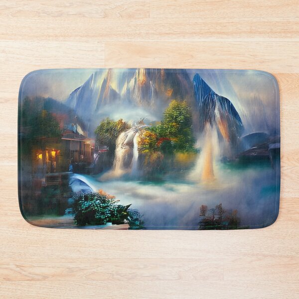 Item preview, Waterfall Running through Mountains designed and sold by theartmuseums.