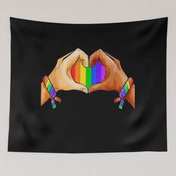 Aperçu de l'œuvre Gay Pride Clothing LGBT Rainbow Flag Heart LGBT Pride Month créée et vendue par nedrae.