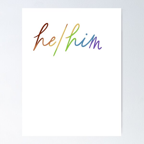 Item preview, He/Him Pronouns - Rainbow designed and sold by kathrynmstein.