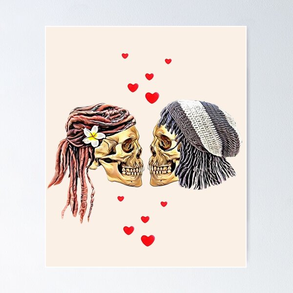 Artikelvorschau, Liebhaberskelette, Liebhaber, coole Schädel, Knochen, menschliche Anatomie, romantischer Schädel, Knochen entworfen und verkauft von Collagedream.