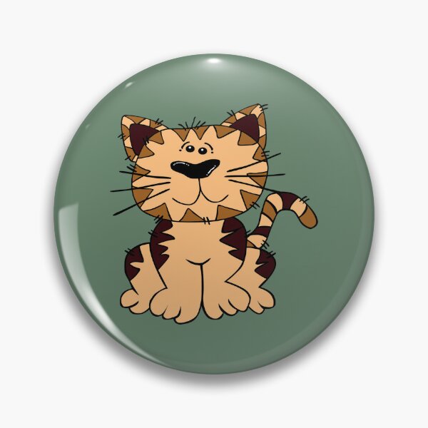 Item preview, CUTE BEIGE AND BROWN big head CAT  designed and sold by ILA-DODO.