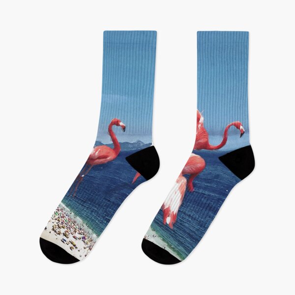 Item preview, American Flamingos On The Beach, American Flamingos Manipulation, Tropical American Flamingo Print, American Flamingo Art designed and sold by Paintcorner.