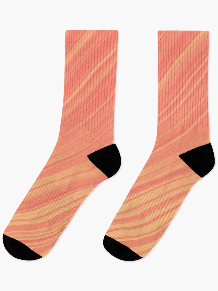 Thumbnail 1 of 5, Socks, Soft Orange Pattern designed and sold by trendingatees.