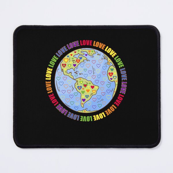 Item preview, LGBT Pride Rainbow Hearts Lesbian Gay Bi Trans Earth designed and sold by artfulnotebook.