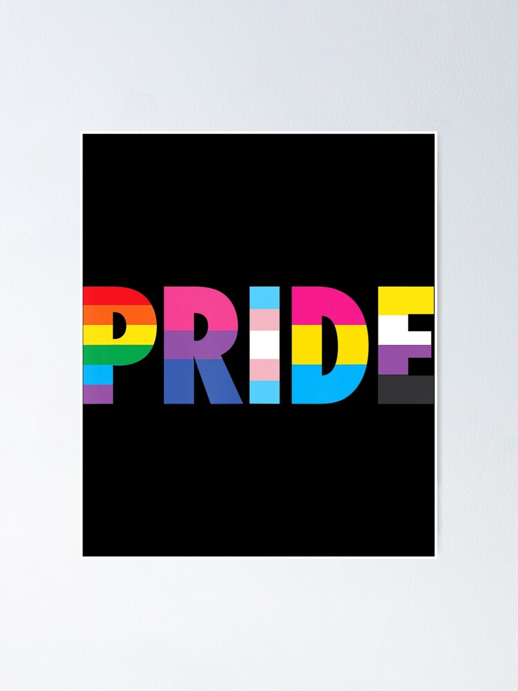 Pride Lgbt Flag Transgender Rainbow Lesbian Gay Pride Month Poster