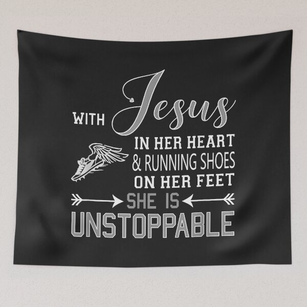 Item preview, WITH JESUS IN HER HEART and RUNNING SHOES ON Feet She Is designed and sold by Corelli87.
