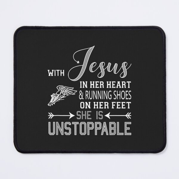 Item preview, WITH JESUS IN HER HEART and RUNNING SHOES ON Feet She Is designed and sold by Corelli87.