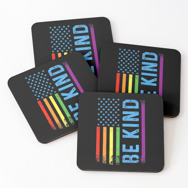 Item preview, Be Kind LGBT LGBTQ Gay Pride Rainbow American Flag Proud USA  designed and sold by edensmr.