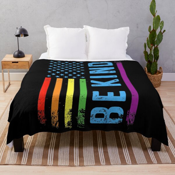 Item preview, Be Kind LGBT LGBTQ Gay Pride Rainbow American Flag Proud USA designed and sold by edensmr.