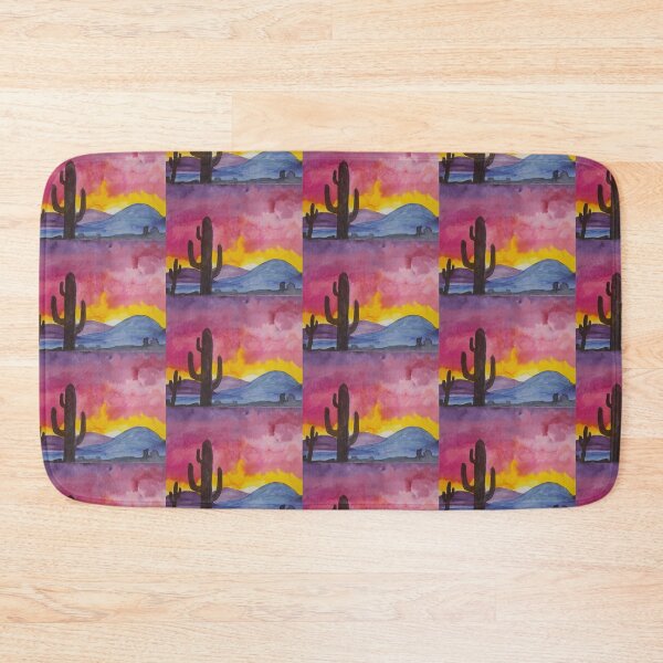 Item preview, Cactus Watercolor Sunset designed and sold by InkyandCotton.