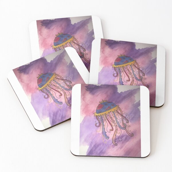 Item preview, Royal Pink And Blue Jellyfish designed and sold by violetxrose1235.