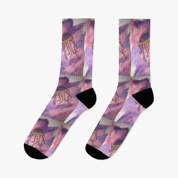 Item preview, Royal Pink And Blue Jellyfish designed and sold by violetxrose1235.