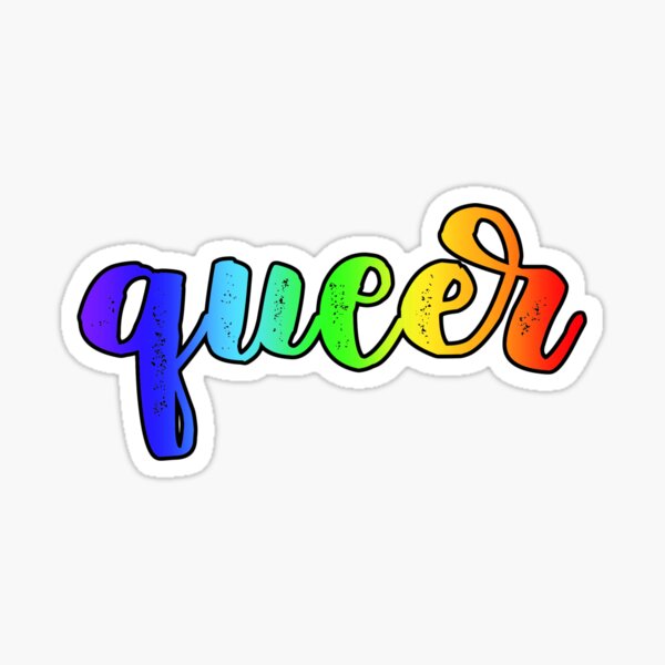 Queer Cursive Rainbow Script Sticker For Sale By Broadwaygurl18